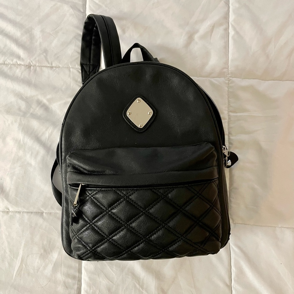 Black mini backpack